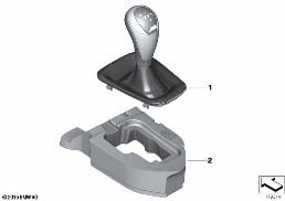 GEARSHIFT KNOBS/COVERINGS/PLAQUES diagram for BMW 3 Series E92 M3