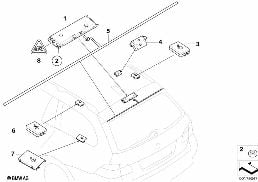 SINGLE PARTS F ANTENNA-DIVERSITY diagram for BMW 5 Series E61 LCI 530d