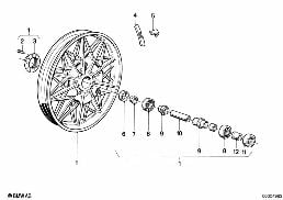 CAST RIM SILBER W. DRUM BRAKE REAR