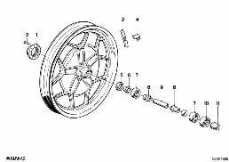 CAST RIM-DRIVING DOG diagram for BMW R45-R65LS..78-85 R65LS