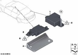 INDIVIDUAL PARTS FOR PHONE ANTENNA diagram for BMW 5 Series F10 550i