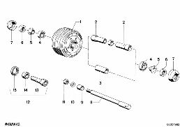 SPOKE WHEEL-WHEEL HUB/DIAL SHAFT