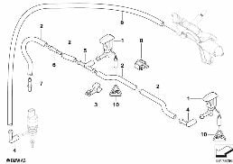 SINGLE PARTS FOR WINDSHIELD CLEANING diagram for BMW 1 Series E87 LCI 118d