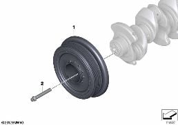 BELT DRIVE-VIBRATION DAMPER diagram for BMW 2 Series F45 Active Tourer LCI 216d