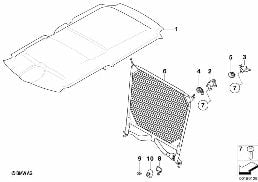 Nachrüstung Gepäckraumtrennnetz diagram for BMW MINI Clubman R55 Coop.S JCW