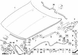 ENGINE HOOD/MOUNTING PARTS diagram for BMW Z4 E85 2.5si