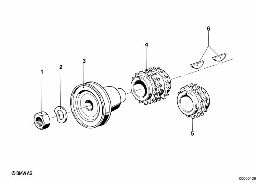 FAN BELT DRIVE-V BELT PULLEY diagram for BMW 3 Series E21 320