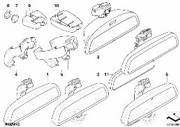 Lusterko wewnętrzne diagram for BMW 7 Series E65 745i