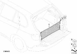ラゲッジ ネット diagram for BMW X6 E71 30dX