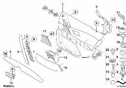 DOOR TRIM PANEL REAR / SIDE AIRBAG diagram for BMW 5 Series E60 530xi