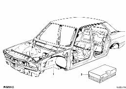 BODY SKELETON diagram for BMW 5 Series E12 528