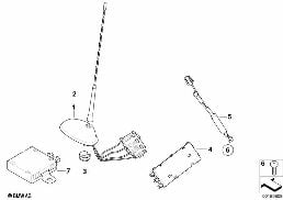 Elementy poj. anteny dachowej diagram for BMW MINI R50 Cooper