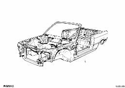 Karoserie skelet diagram for BMW 3 Series E30 M3