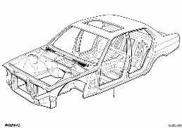 Karosserie-Gerippe diagram for BMW 7 Series E32 750iL