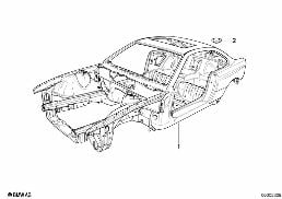 BODY SKELETON diagram for BMW 8 Series E31 850Ci
