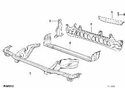 FRONT BODY PARTS diagram for BMW 8 Series E31 850Ci