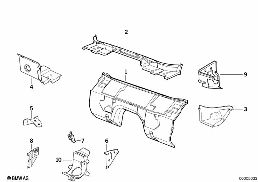 SPLASH WALL PARTS diagram for BMW 8 Series E31 850Ci