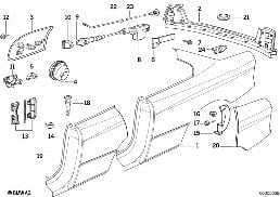 SIDE PANEL/TAIL TRIM diagram for BMW 8 Series E31 850Ci