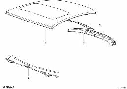 ROOF diagram for BMW 8 Series E31 850Ci