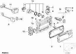 FRONT DOOR CONTROL/DOOR LOCK diagram for BMW 8 Series E31 850Ci