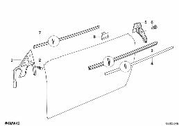 DOOR WEATHERSTRIP FRONT diagram for BMW 8 Series E31 850Ci