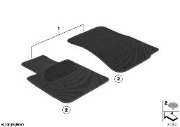 FLOOR MATS, PROGRESSIVE diagram for BMW Z4 E89 30i