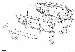 FRONT PANEL diagram for BMW 6 Series E24 630CSi