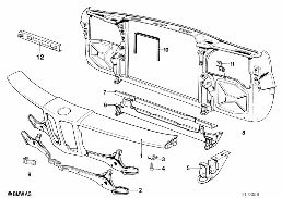 FRONT PANEL diagram for BMW 7 Series E23 735i