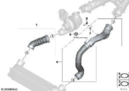 INTAKE MANIFOLD-SUPERCHARG.AIR DUCT/AGR diagram for BMW X6 E71 30dX