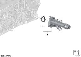 COOLING SYSTEM WATER HOSES diagram for BMW X6 E71 30dX