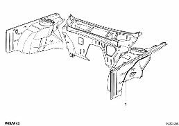 FRONT WHEELHOUSE diagram for BMW 5 Series E12 528