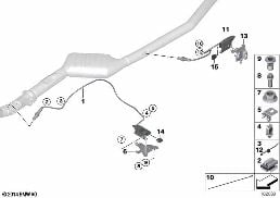 EXHAUST-GAS SENSORS / SENSOR FOR NOX diagram for BMW X5 E70 LCI 30dX