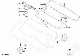 後行李箱蓋 / 後窗 diagram for BMW 3 Series E46 318i