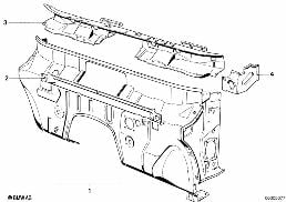 SPLASH WALL PARTS diagram for BMW 5 Series E28 518i