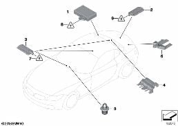 CONTROL UNIT/ANTENNAS PASSIVE ACCESS diagram for BMW 3 Series E90 318d