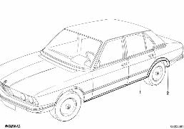 BODY REPAIR PANELS (PULL-OVER-TYPE) diagram for BMW 5 Series E12 528