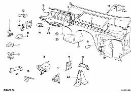 FRONT BODY PARTS diagram for BMW 3 Series E30 325i