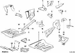 FRONT BODY BRACKET diagram for BMW 5 Series E28 518i