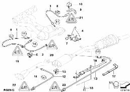 Sonda lambda/Elementy dod. diagram for BMW 3 Series E46 318i