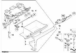 GLOVE BOX diagram for BMW 1 Series E82 118d