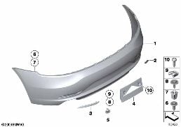TRIM COVER, REAR diagram for BMW Z4 E89 30i