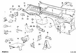 SPLASH WALL PARTS diagram for BMW 3 Series E30 325i
