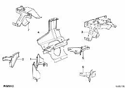 Vorderbau Halter diagram for BMW 7 Series E32 750iL