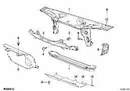 FRONT PANEL diagram for BMW 5 Series E34 524td