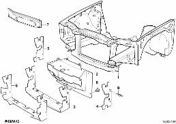 FRONT BODY PARTS diagram for BMW 3 Series E30 325i
