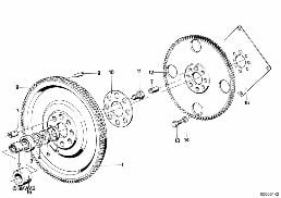FLYWHEEL / TWIN MASS FLYWHEEL diagram for BMW 3 Series E30 325i