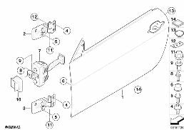 FRONT DOOR-HINGE/DOOR BRAKE diagram for BMW 6 Series E63 650i