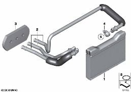 HEATER RADIATOR diagram for BMW 5 Series F11 LCI M550dX