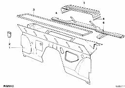 SPLASH WALL PARTS diagram for BMW 6 Series E24 630CSi