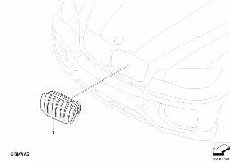 後付 グリル diagram for BMW X6 E71 30dX